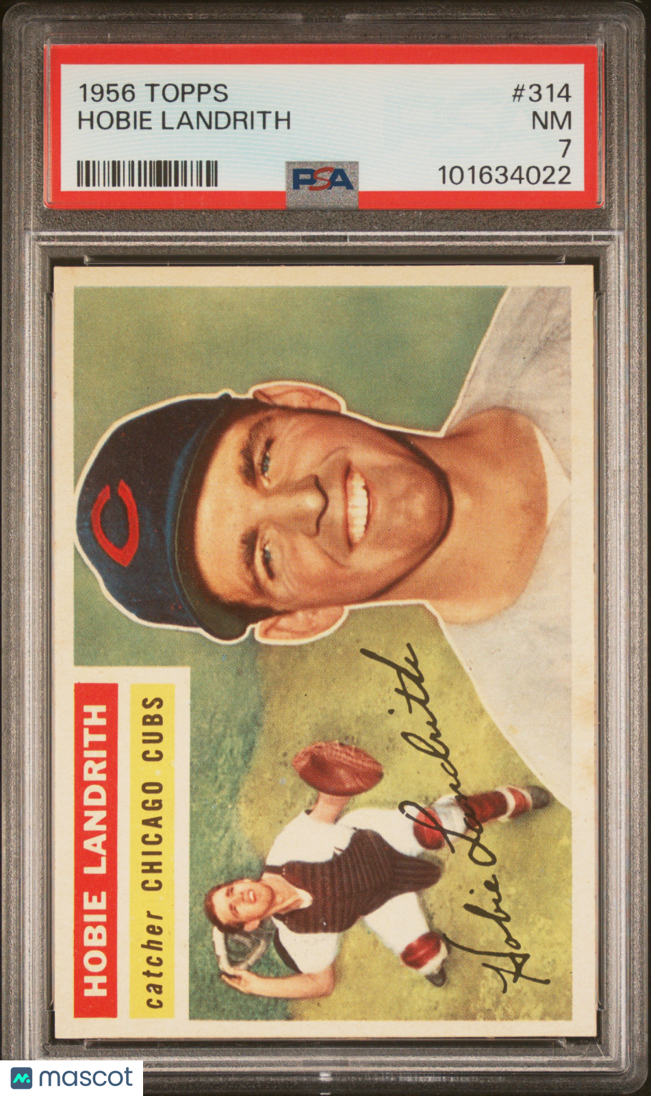 1956 Topps Hobie Landrith #314 PSA 7