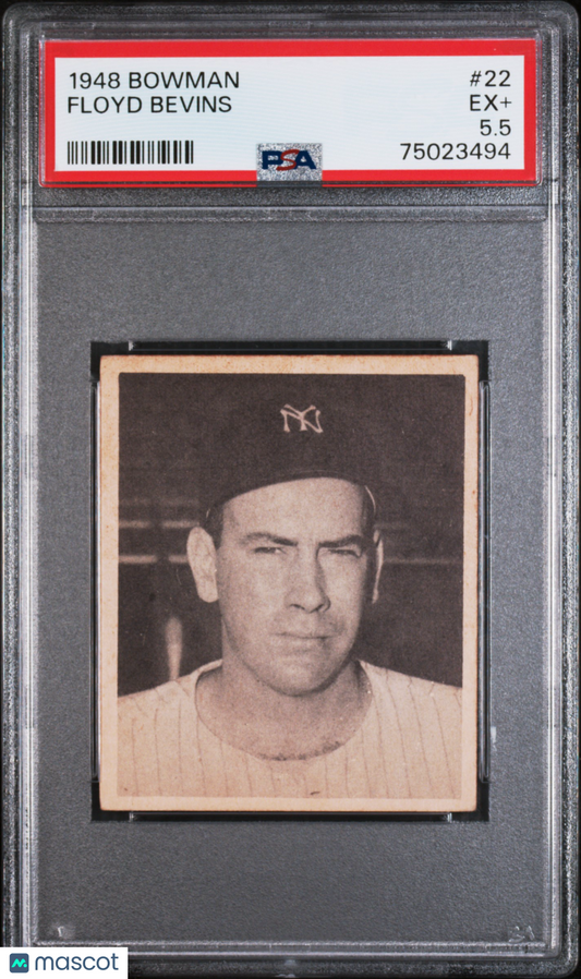 1948 Bowman Floyd Bevins #22 PSA 5.5