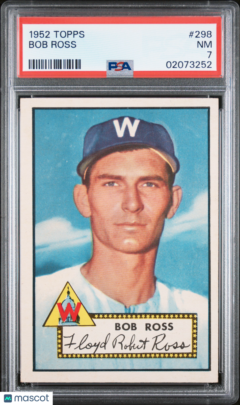 1952 Topps Bob Ross #298 PSA 7