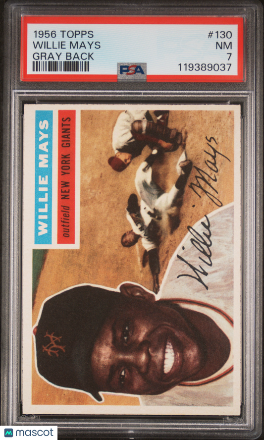 1956 Topps Willie Mays #130 Gray Back PSA 7