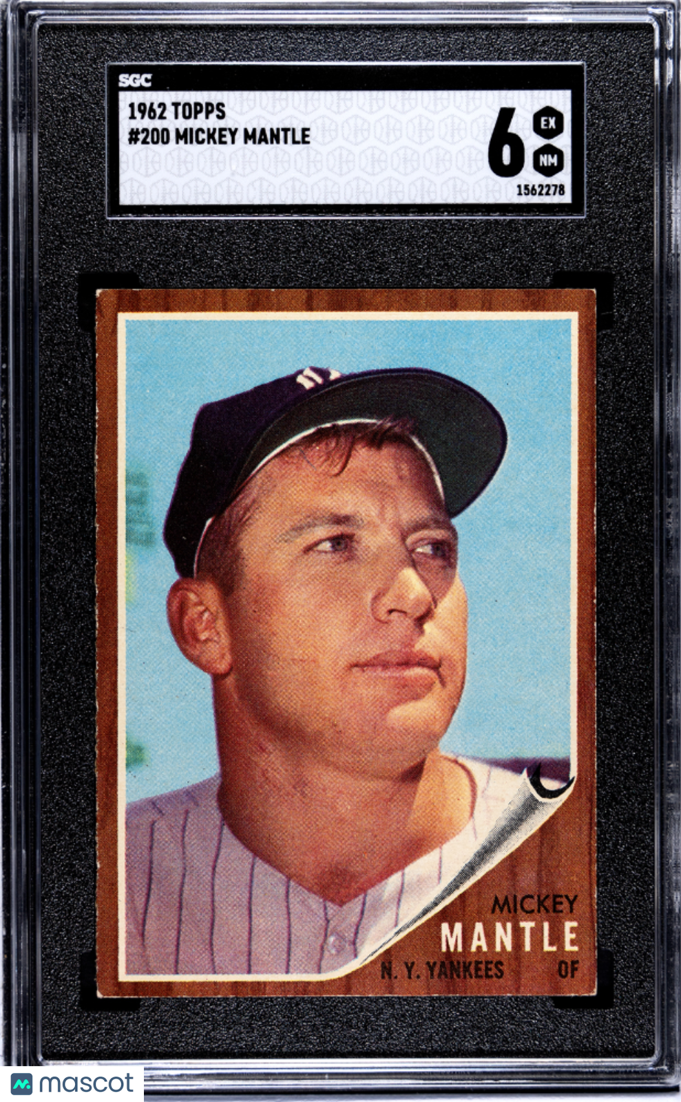 1962 Topps Mickey Mantle #200 SGC 6