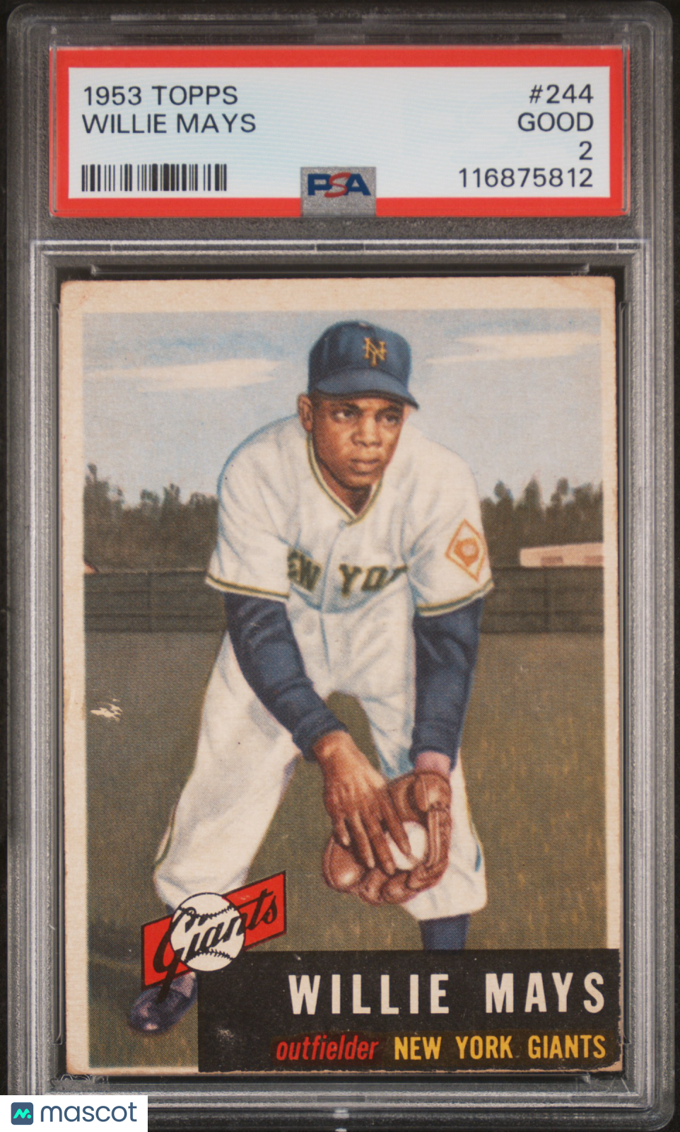 1953 Topps Willie Mays #244 PSA 2