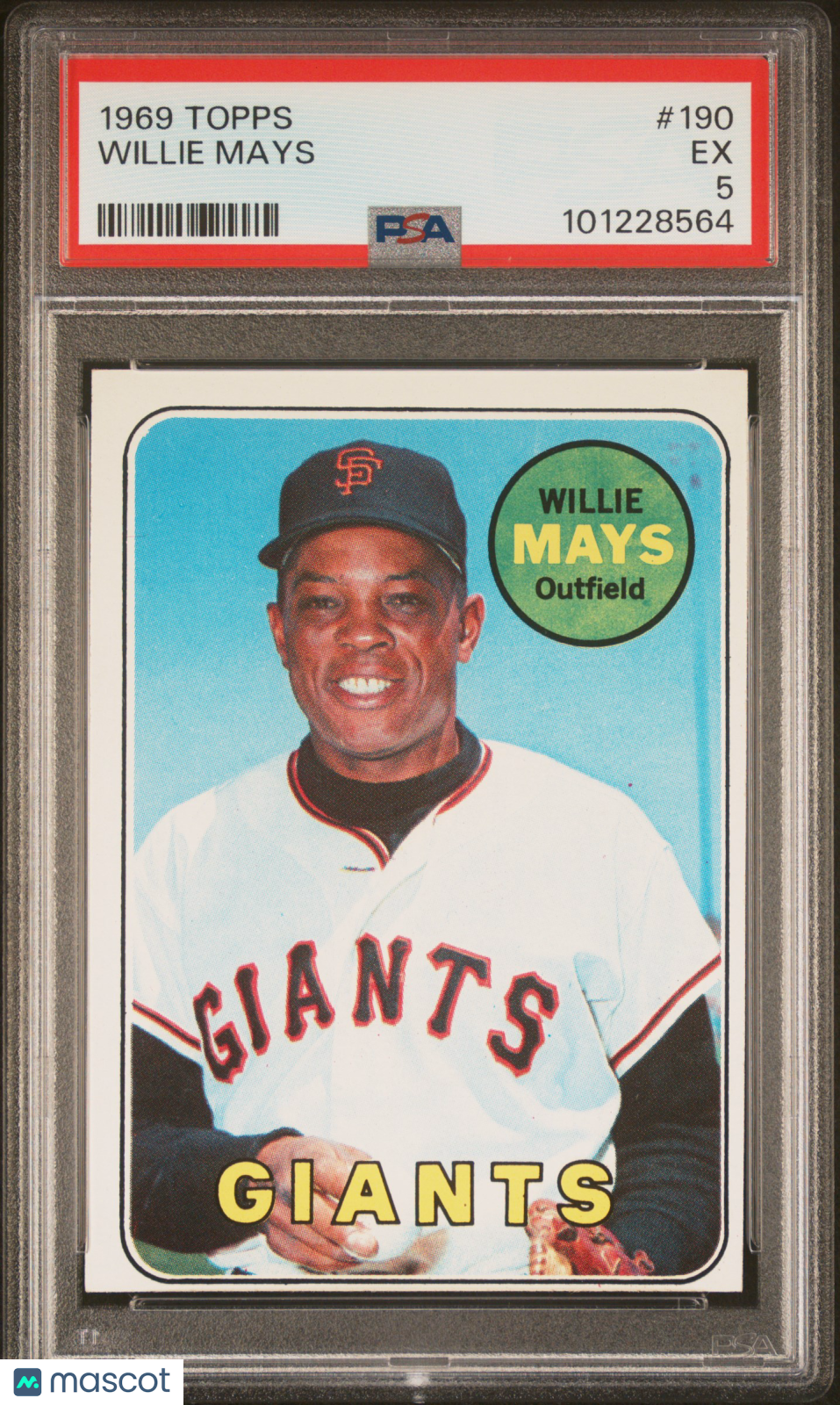 1969 Topps Willie Mays #190 PSA 5