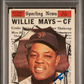 1961 Topps Willie Mays #579 All Star PSA 3 Auto 10