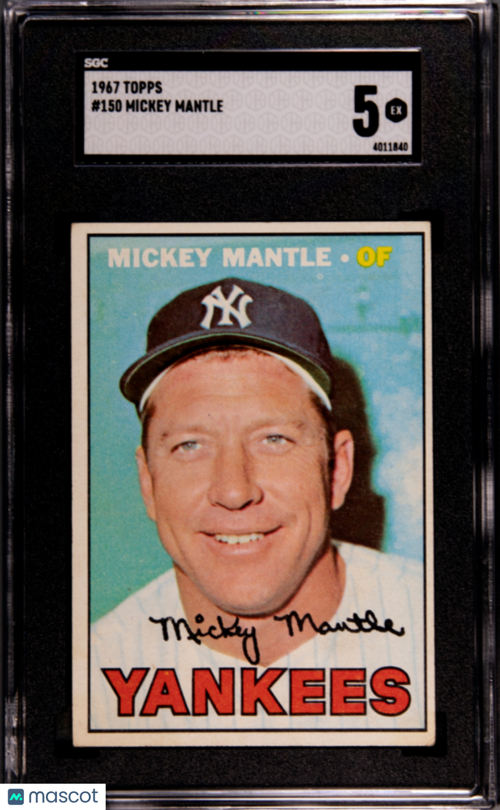 1967 Topps Mickey Mantle #150 SGC 5