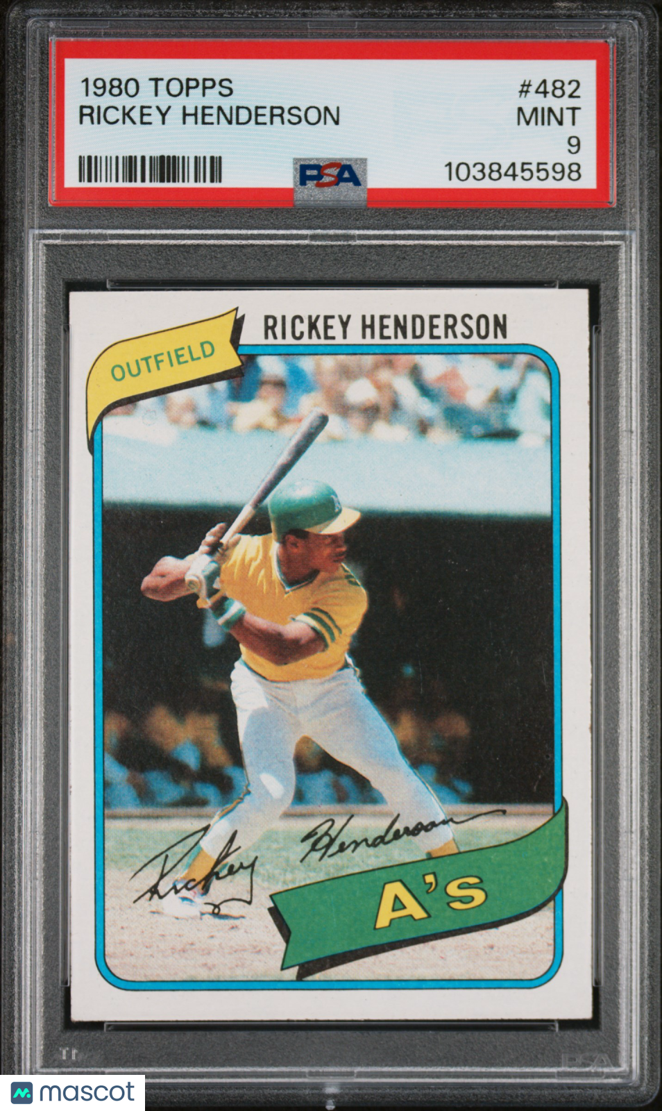 1980 Topps Rickey Henderson #482 PSA 9
