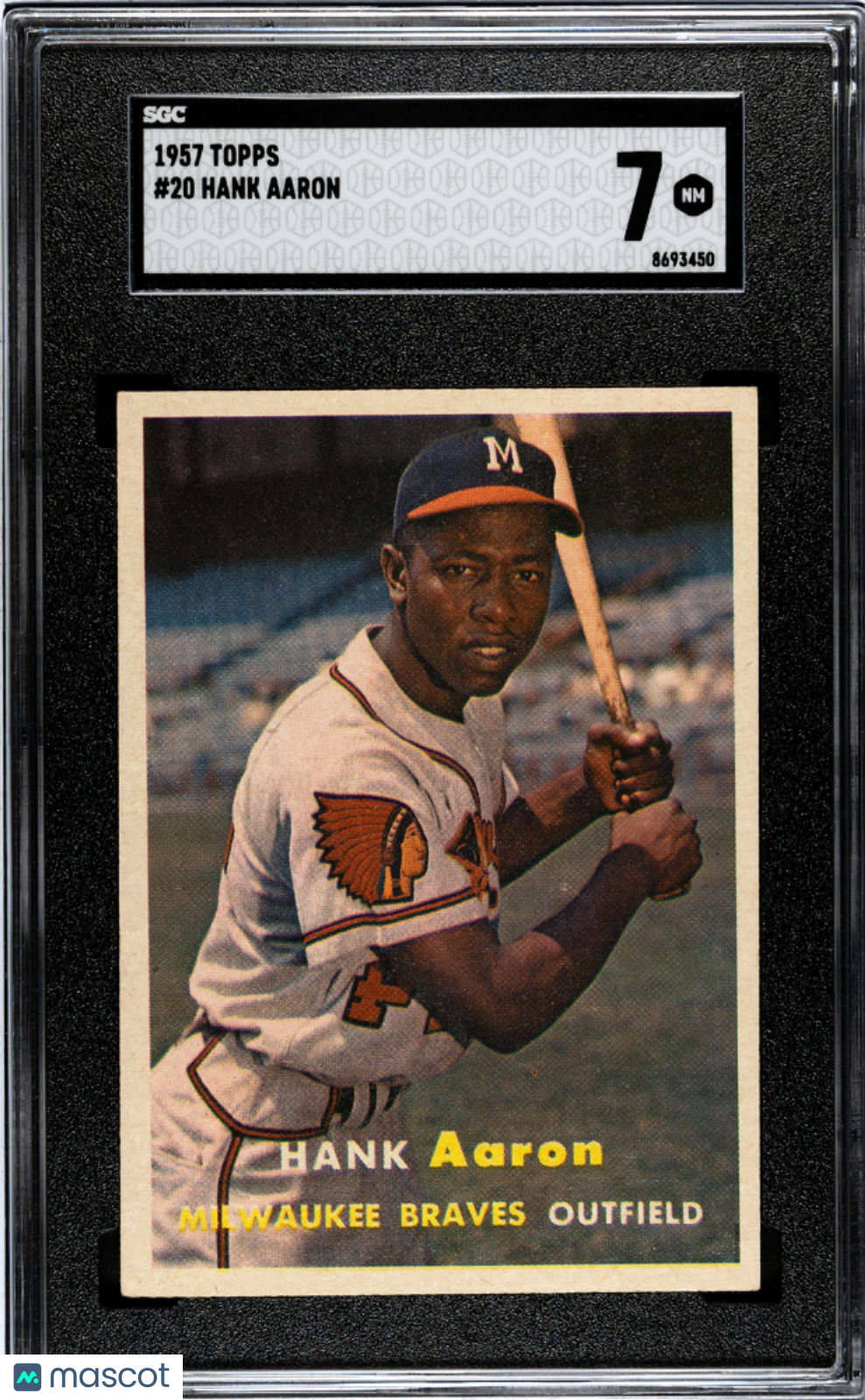 1957 Topps Hank Aaron #20 SGC 7