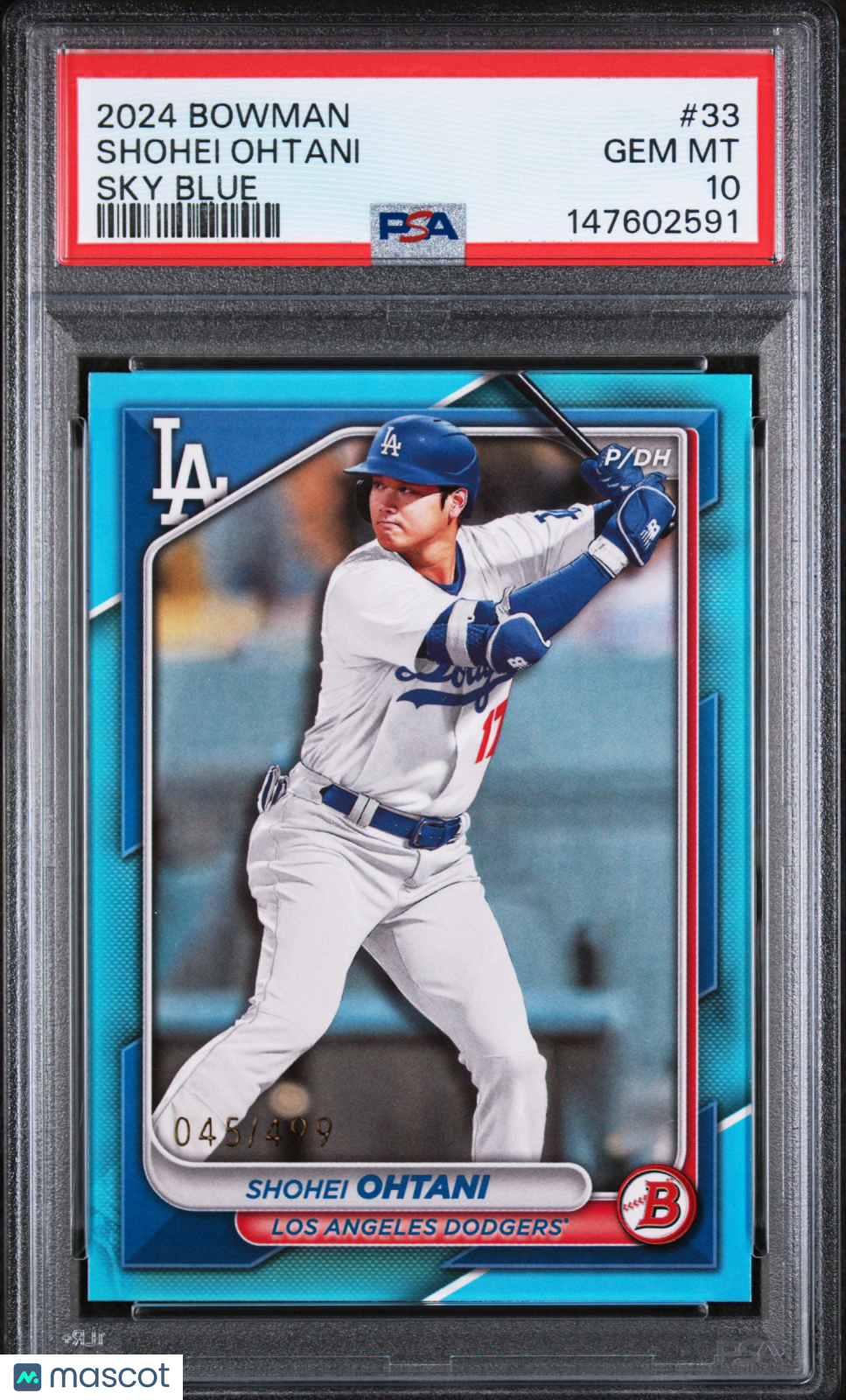 2024 Bowman Shohei Ohtani #33 Sky Blue PSA 10 045/499