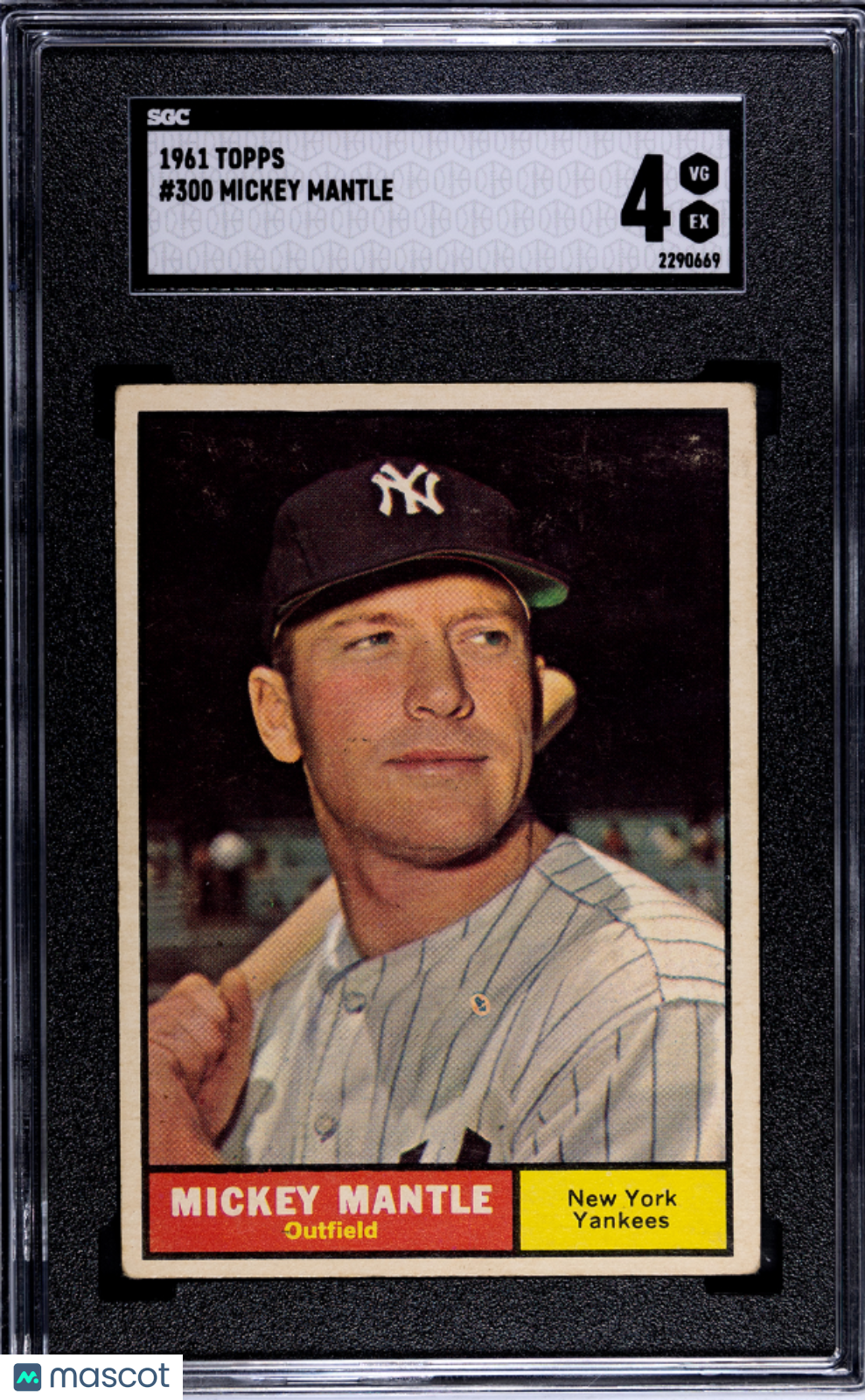 1961 Topps Mickey Mantle #300 SGC 4