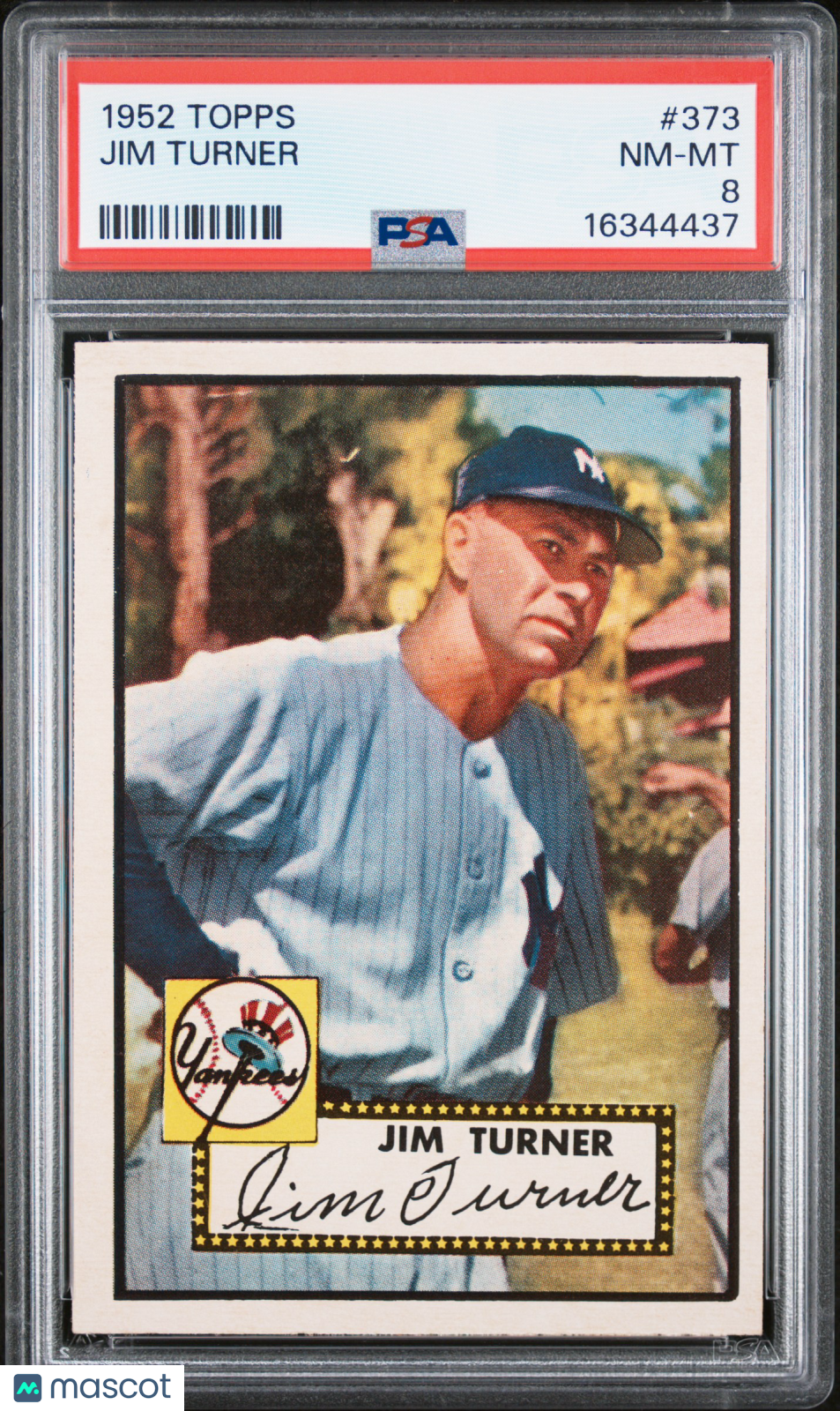1952 Topps Jim Turner #373 PSA 8