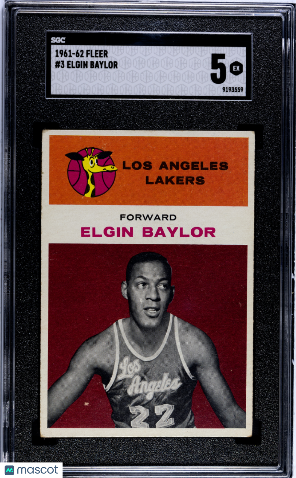 1961 Fleer Elgin Baylor #3 SGC 5