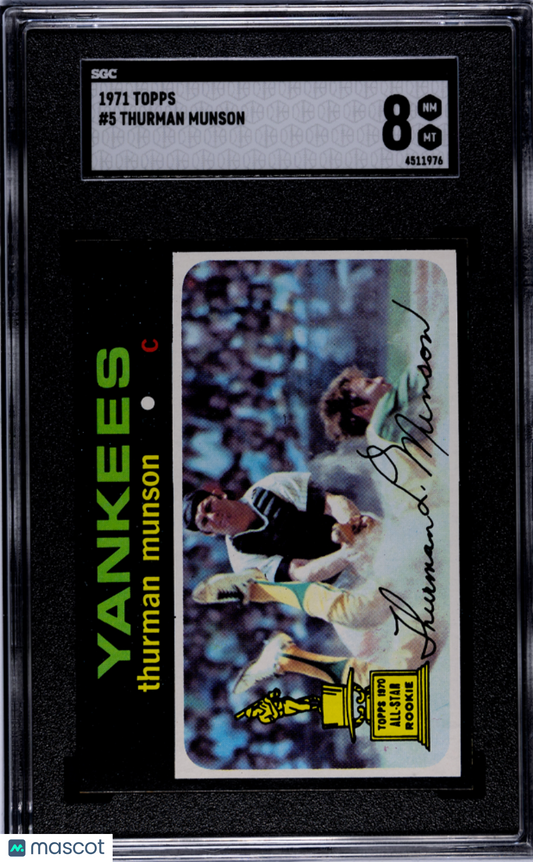 1971 Topps Thurman Munson #5 SGC 8