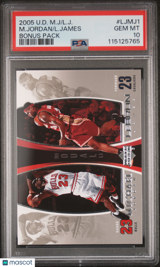 2005 Upper Deck MJ/LJ Bonus Pack L. James M. Jordan #LJMJ1 PSA 10
