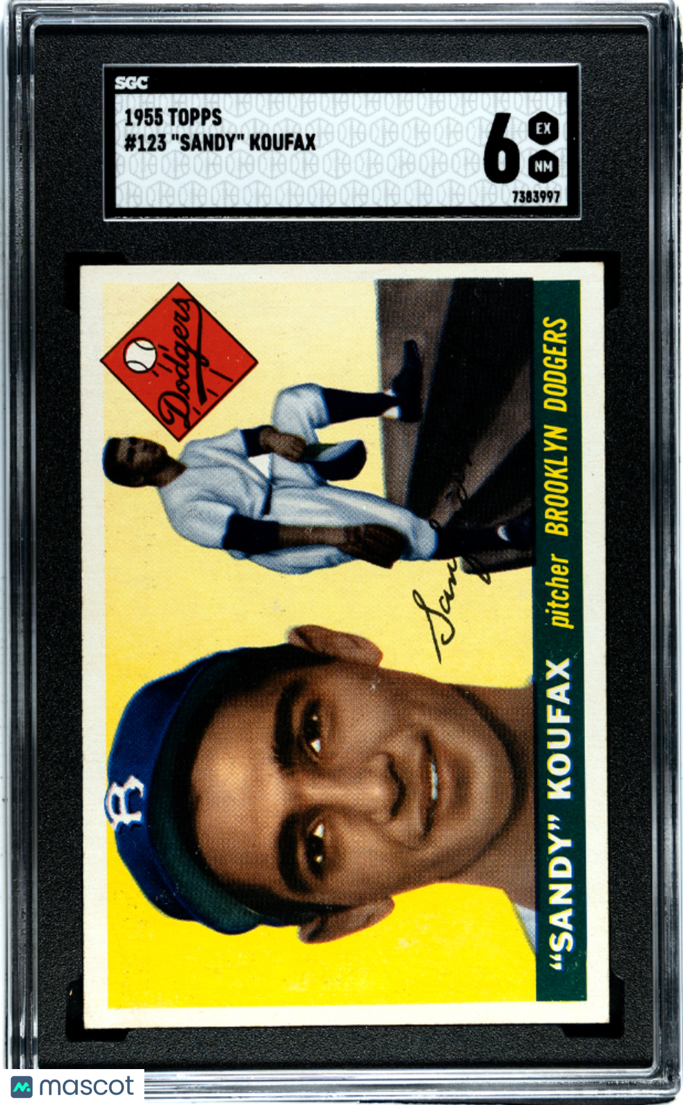 1955 Topps Sandy Koufax #123 SGC 6