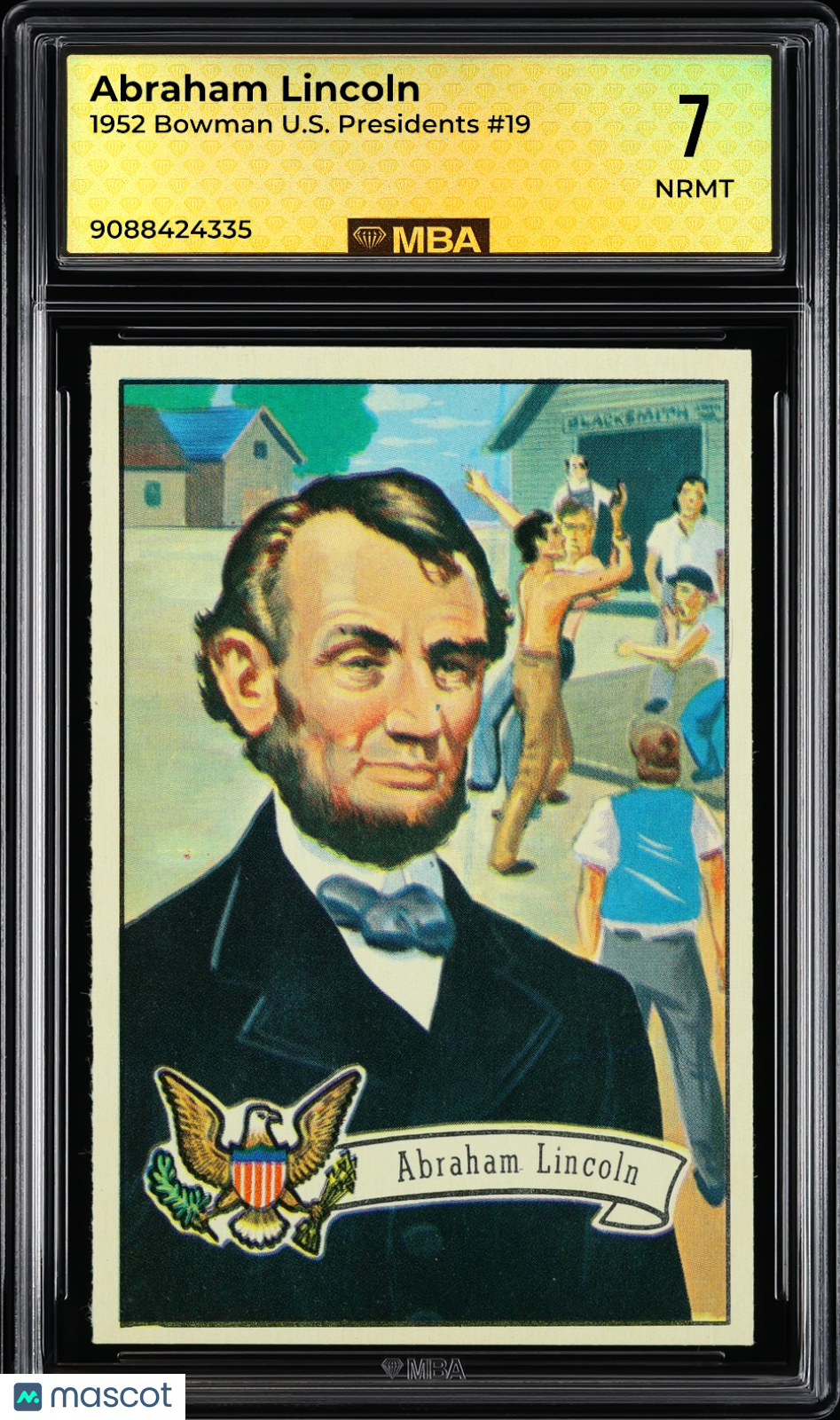 1952 Bowman U.S. Presidents Abraham Lincoln #19 MBA 7