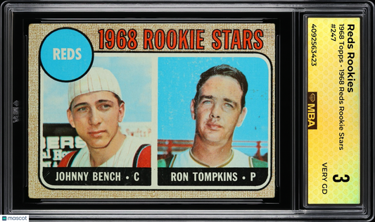 1968 Topps Reds Rookies #247 1968 Reds Rookie Stars MBA 3 RC