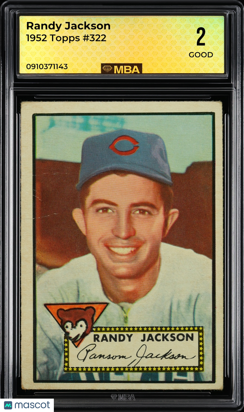 1952 Topps Randy Jackson #322 MBA 2