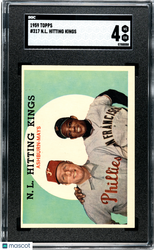 1959 Topps N. L. Hitting Kings #317 SGC 4