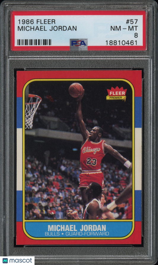 1986 Fleer Michael Jordan #57 PSA 8