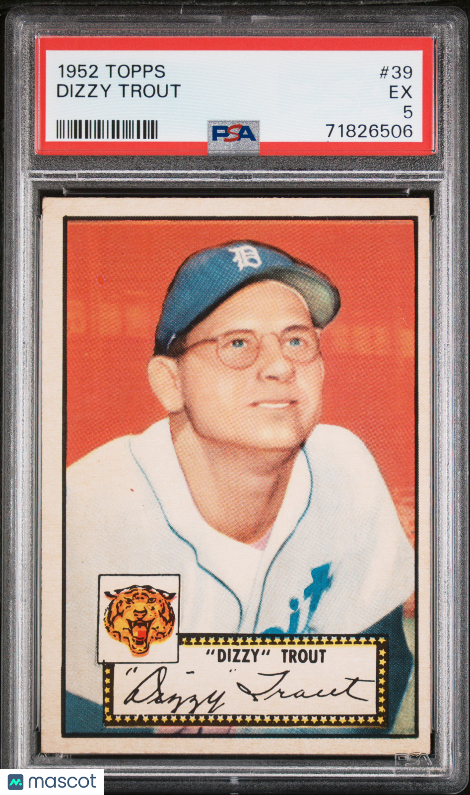 1952 Topps Dizzy Trout #39 PSA 5