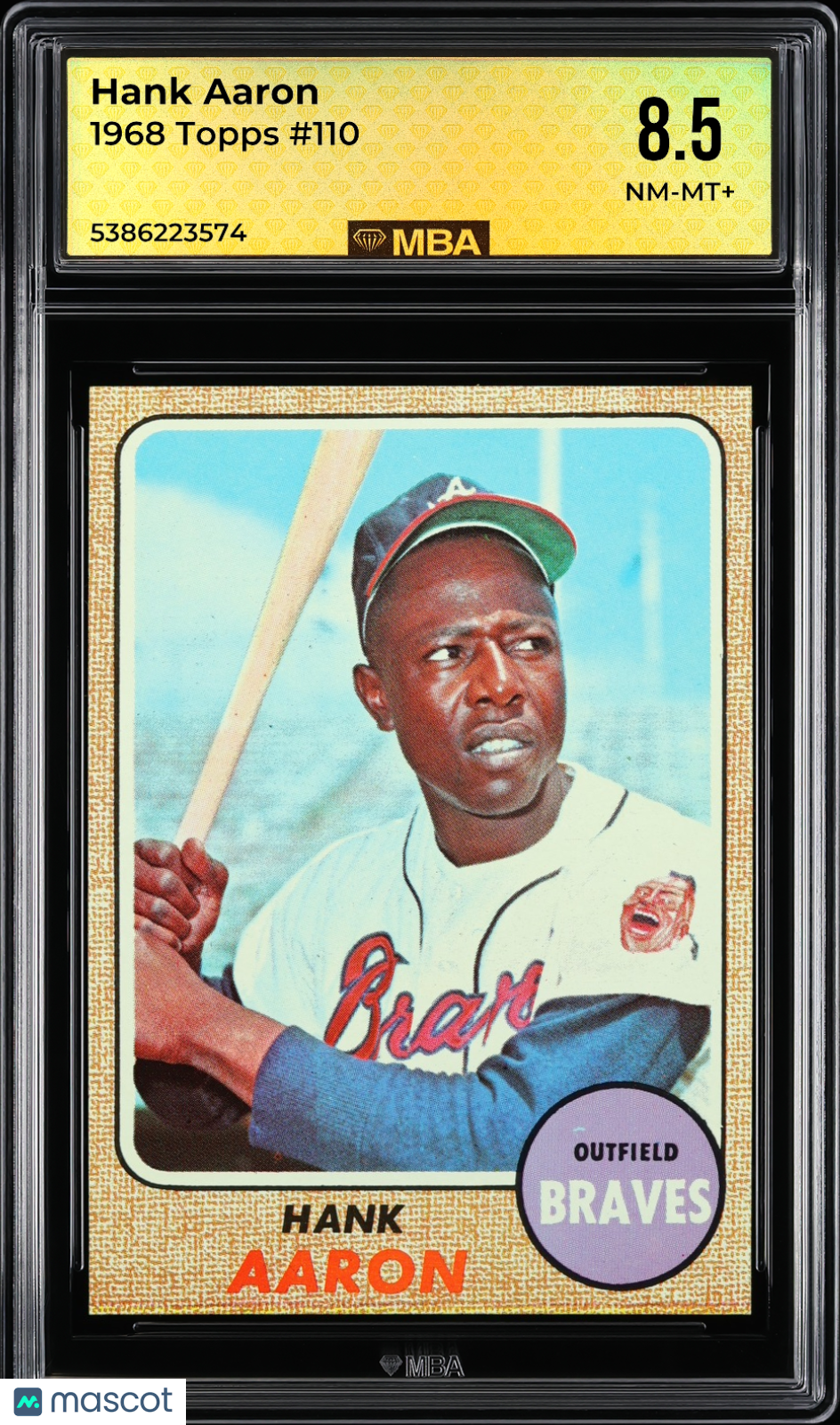 1968 Topps Hank Aaron #110 MBA 8.5