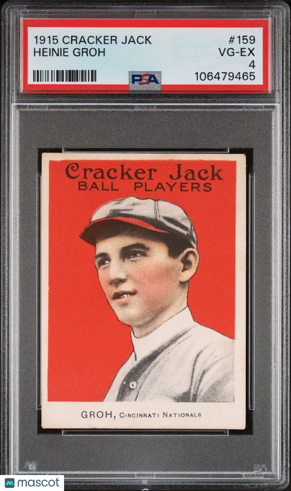1915 Cracker Jack Heinie Groh #159 PSA 4