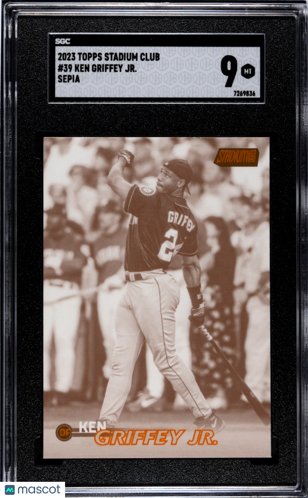 2023 Topps Stadium Club Ken Griffey JR. #39 Sepia SGC 9