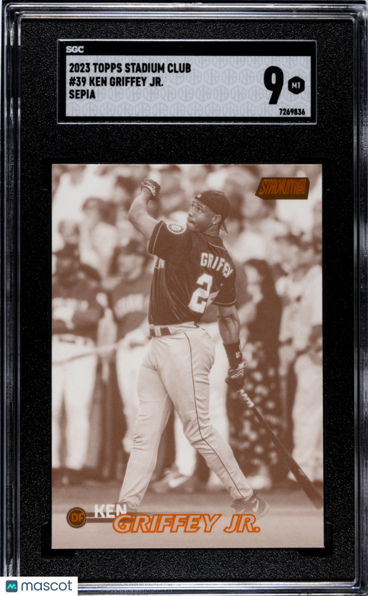 2023 Topps Stadium Club Ken Griffey JR. #39 Sepia SGC 9