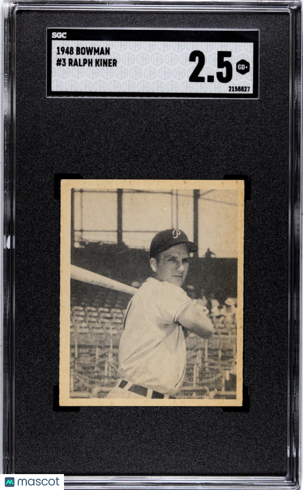 1948 Bowman Ralph Kiner #3 SGC 2.5