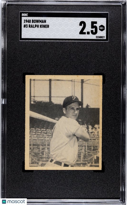 1948 Bowman Ralph Kiner #3 SGC 2.5