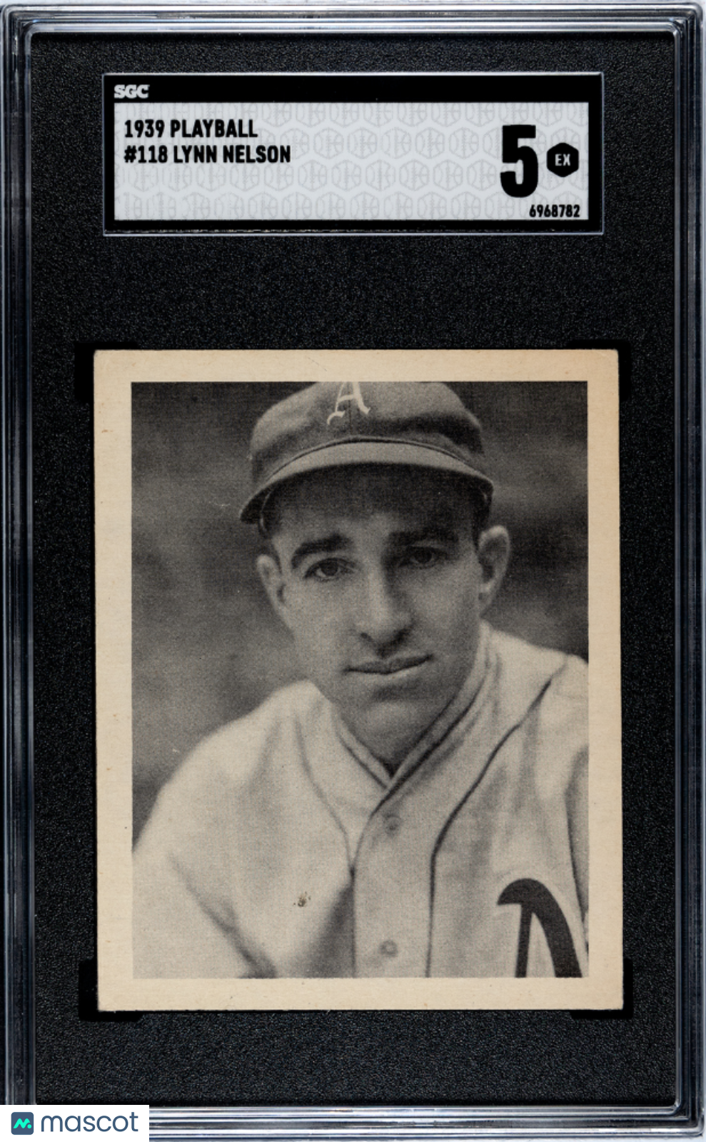 1939 Playball Lynn Nelson #118 SGC 5