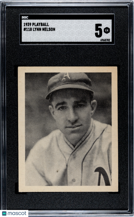 1939 Playball Lynn Nelson #118 SGC 5