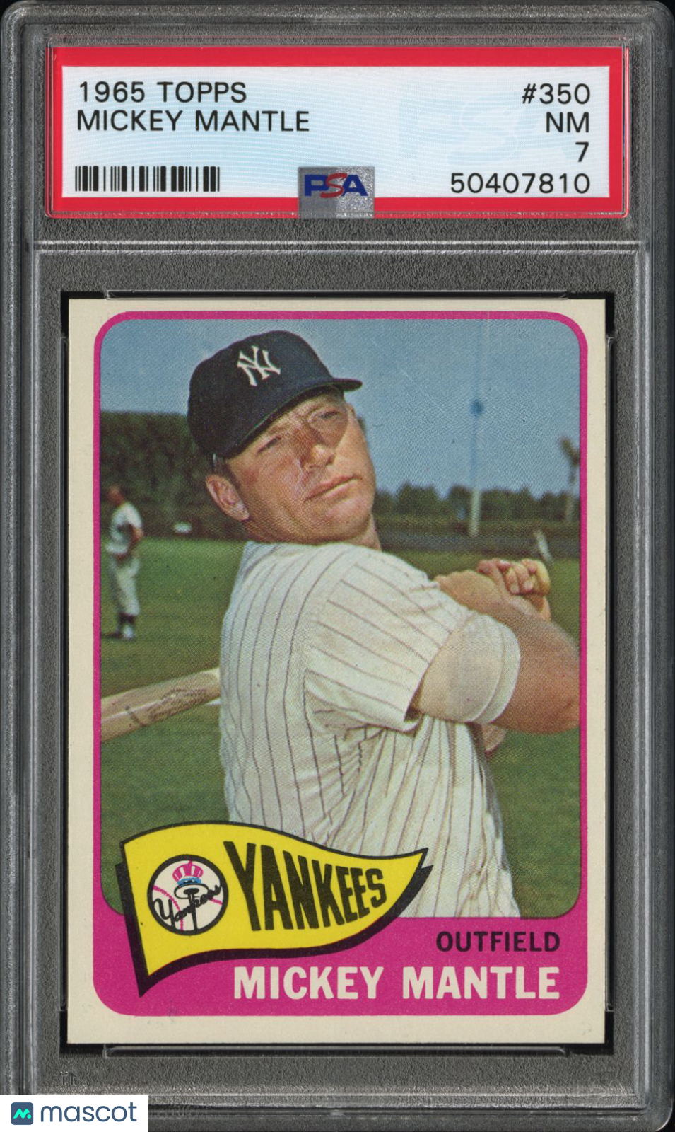 1965 Topps Mickey Mantle #350 PSA 7