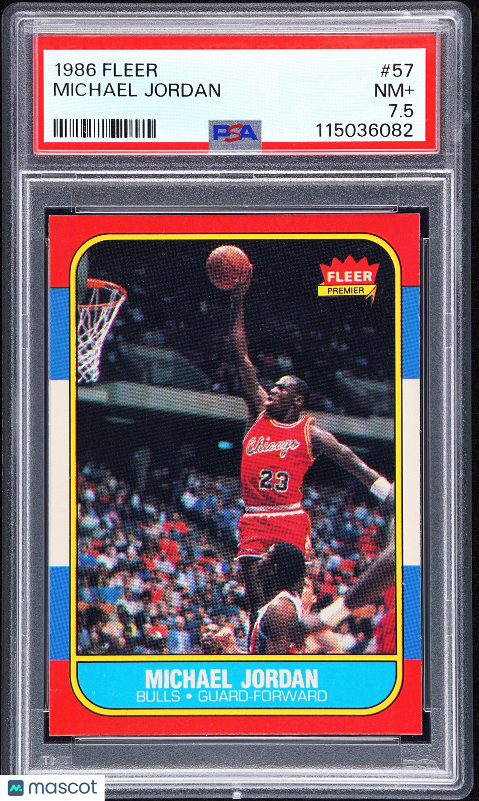 1986 Fleer Michael Jordan #57 PSA 7.5