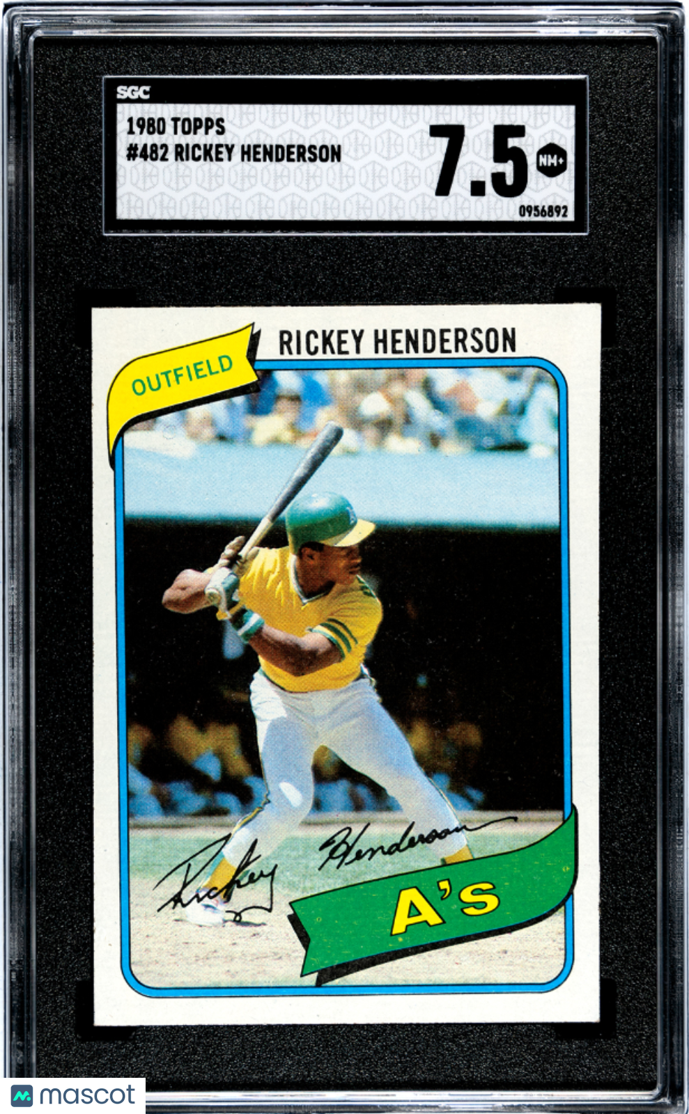 1980 Topps Rickey Henderson #482 SGC 7.5