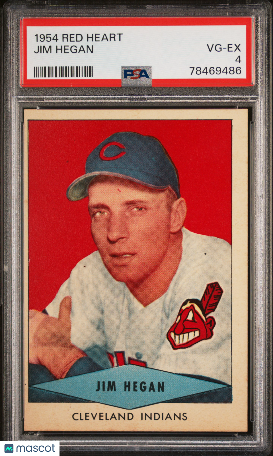 1954 Red Heart Jim Hegan PSA 4