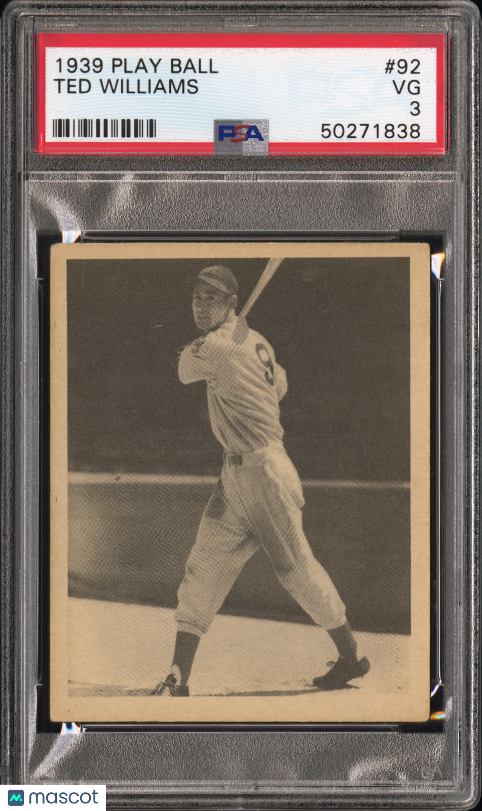1939 Play Ball Ted Williams #92 PSA 3