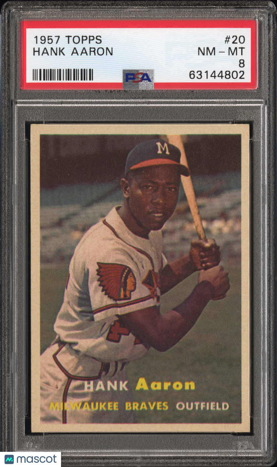 1957 Topps Hank Aaron #20 PSA 8