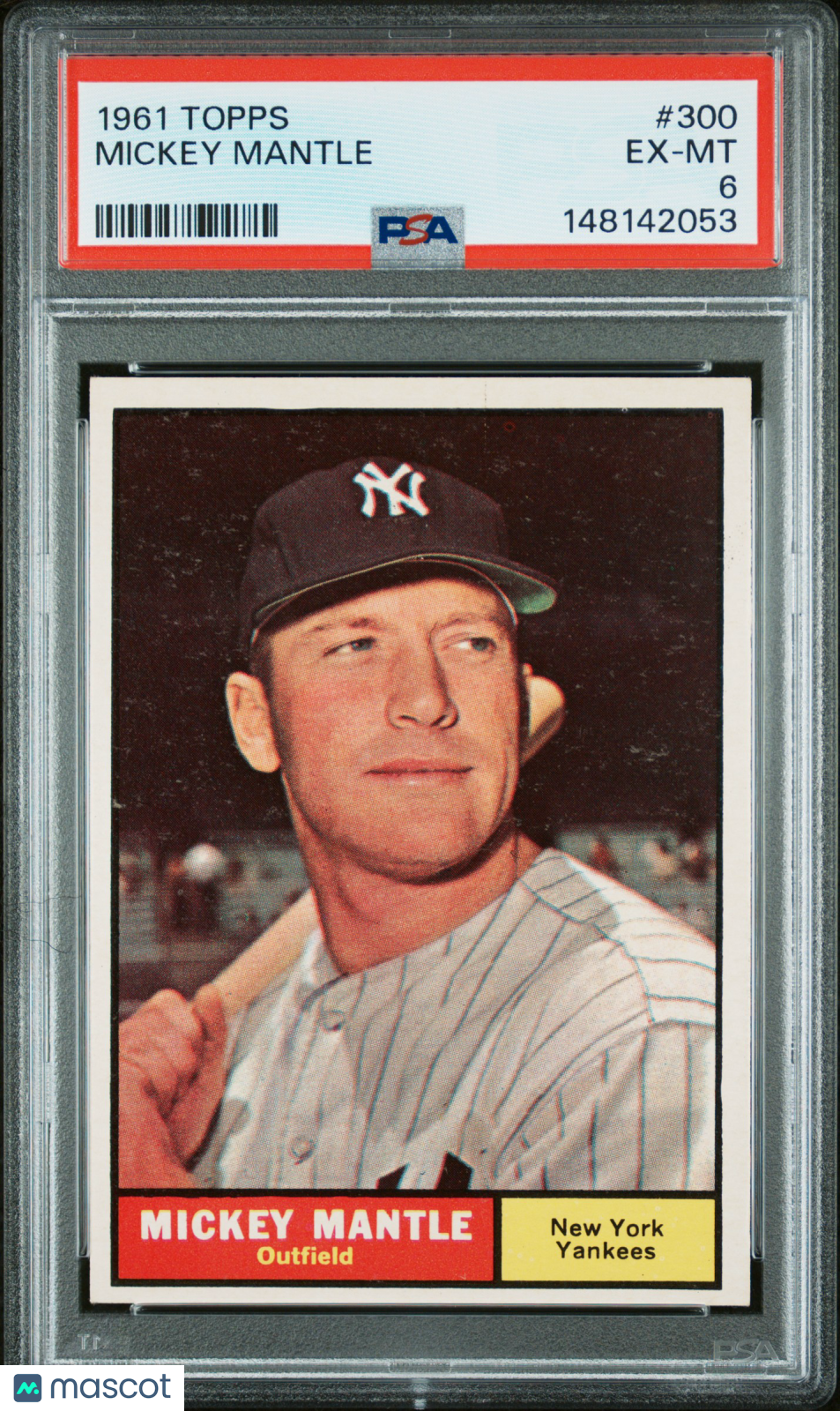 1961 Topps Mickey Mantle #300 PSA 6