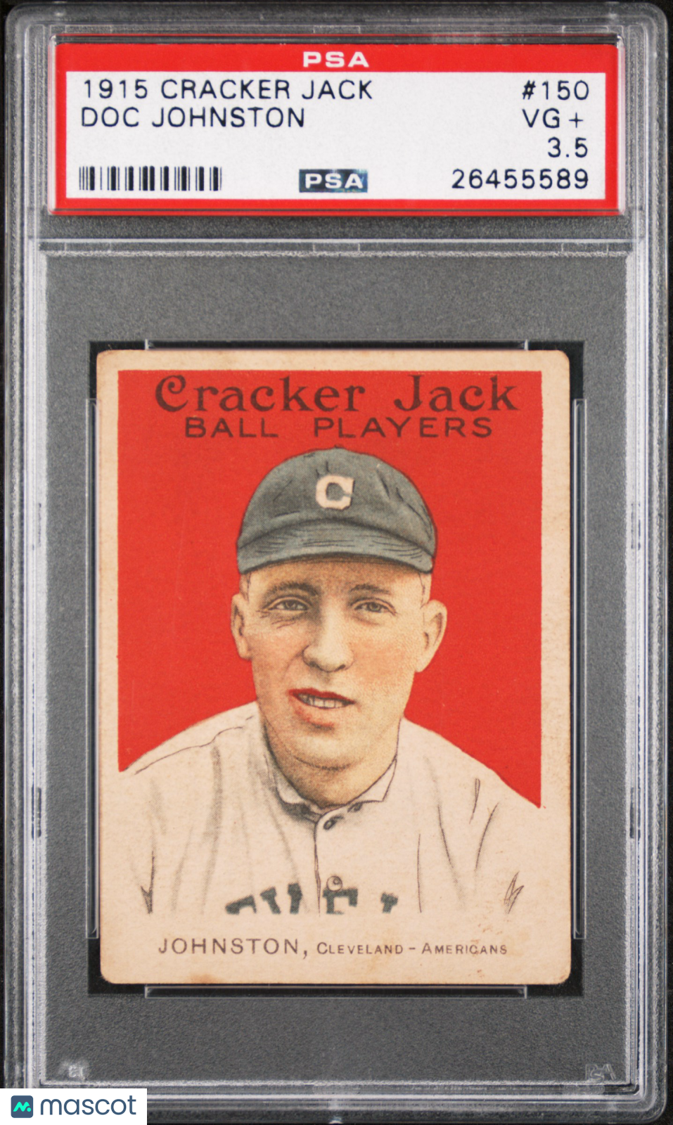 1915 Cracker Jack Doc Johnston #150 PSA 3.5