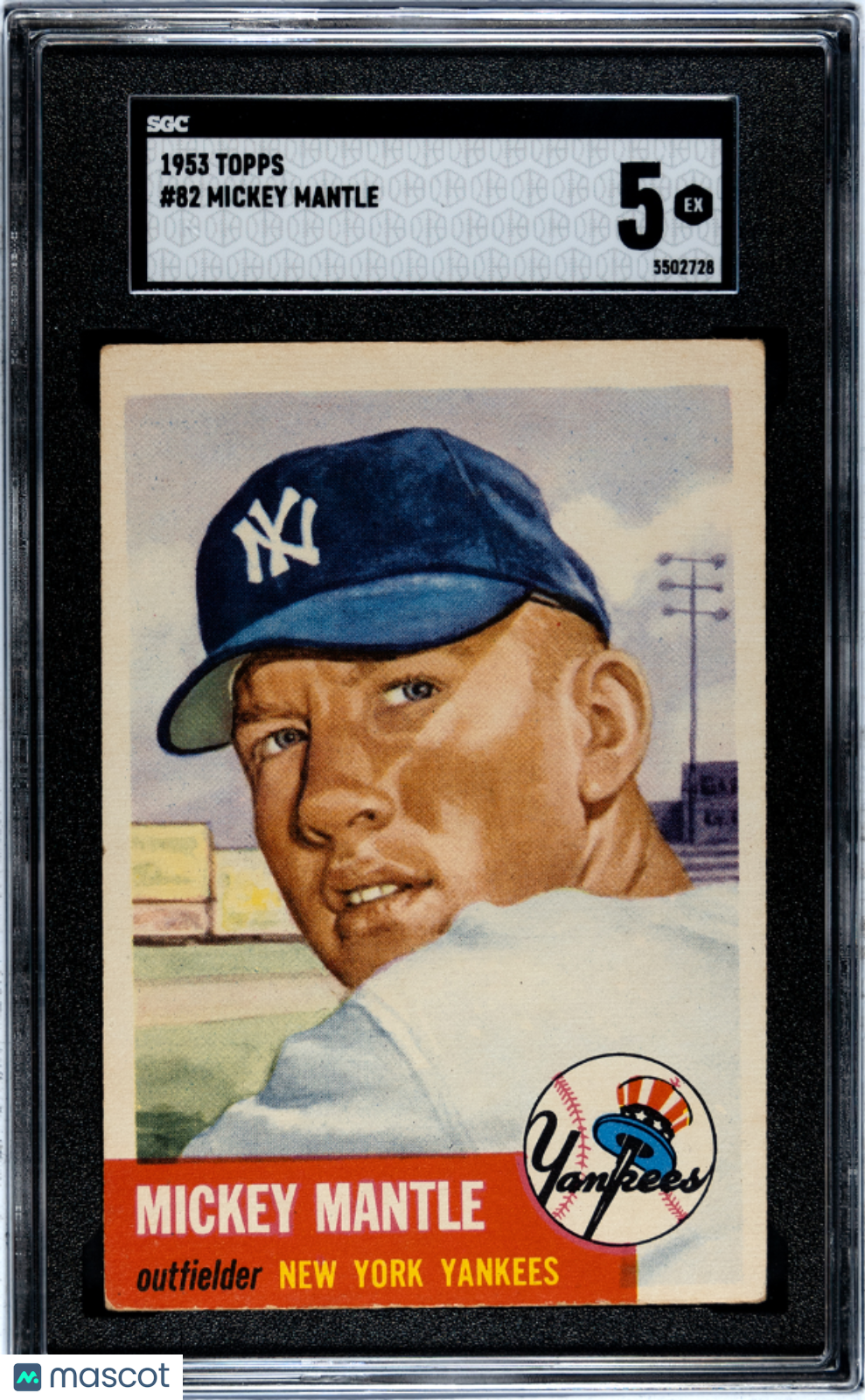 1953 Topps Mickey Mantle #82 SGC 5