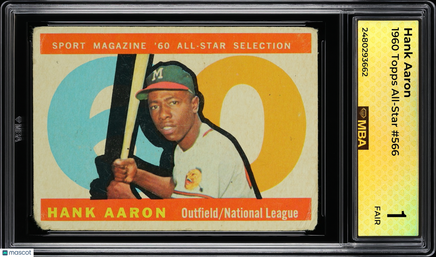 1960 Topps Hank Aaron #566 All-Star MBA 1