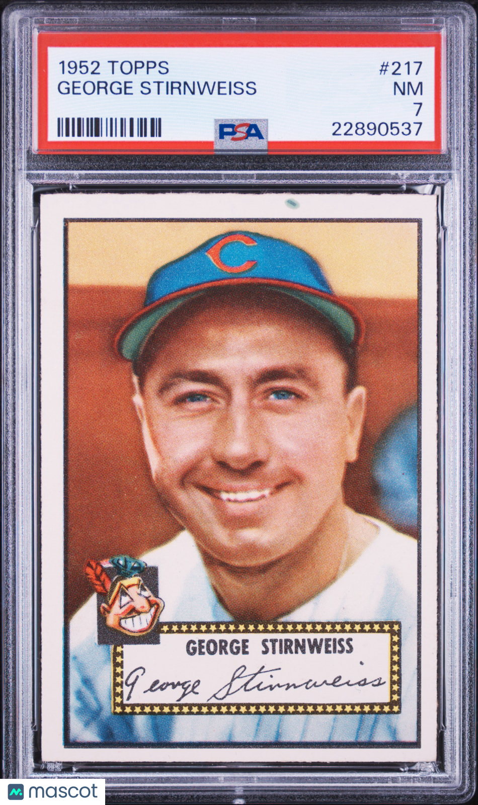 1952 Topps George Stirnweiss #217 PSA 7