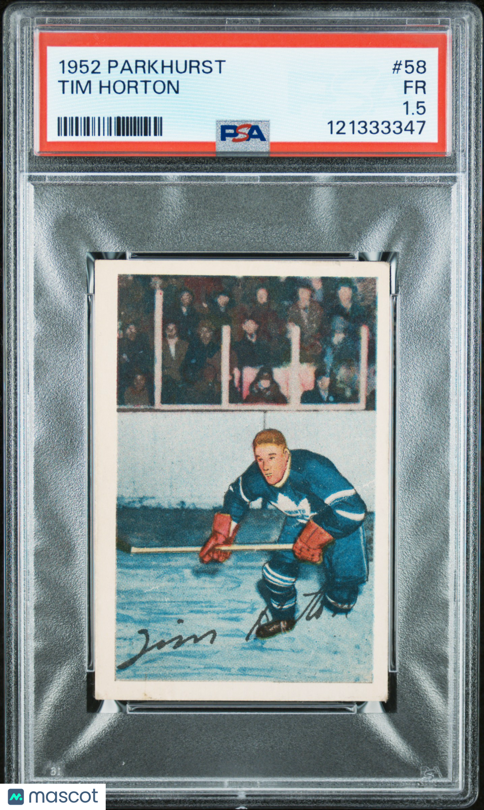 1952 Parkhurst Tim Horton #58 PSA 1.5