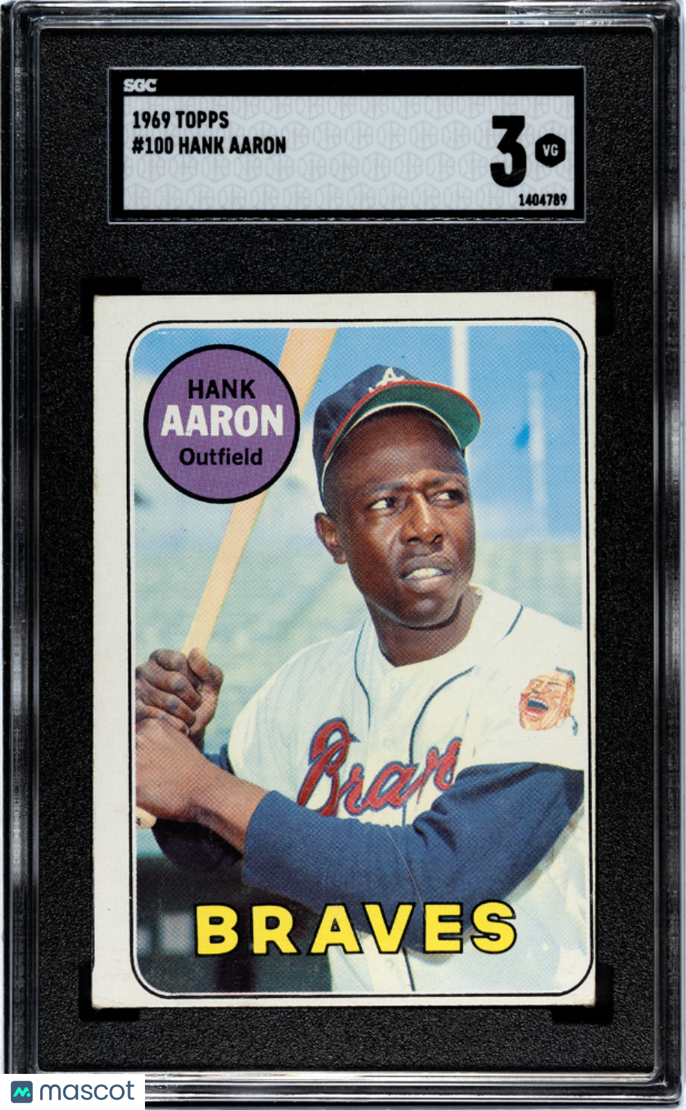1969 Topps Hank Aaron #100 SGC 3