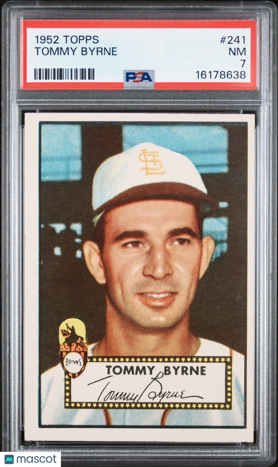 1952 Topps Tommy Byrne #241 PSA 7