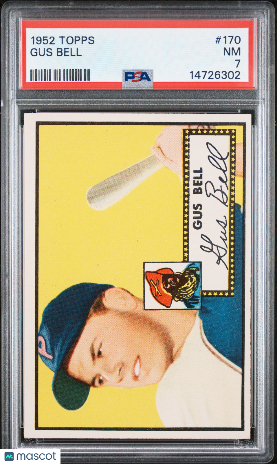 1952 Topps Gus Bell #170 PSA 7