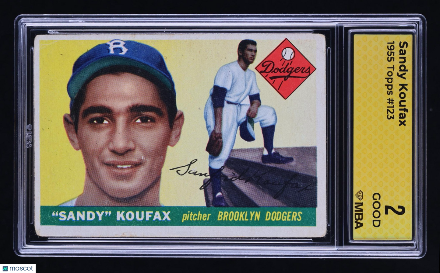 1955 Topps Sandy Koufax #123 RC MBA 2