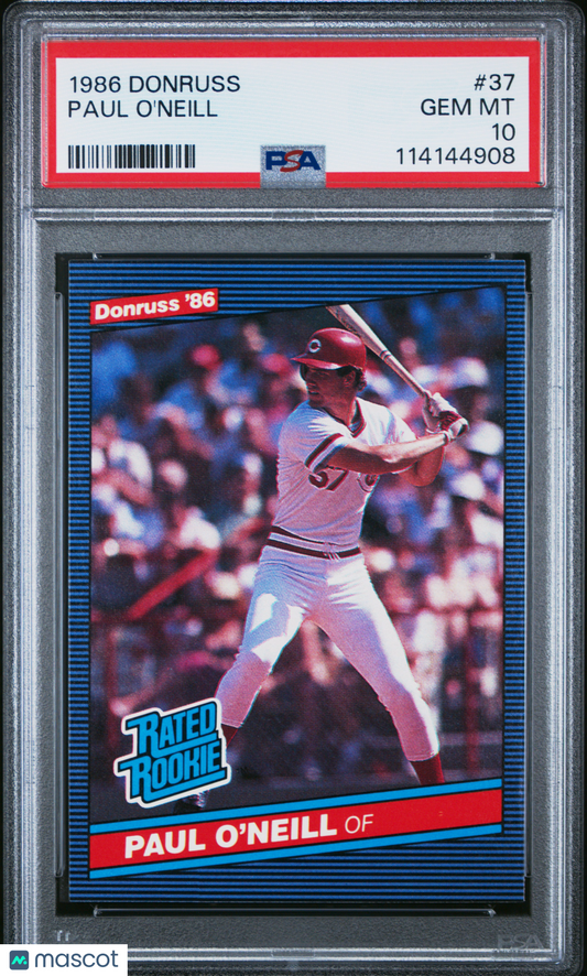 1986 Donruss Paul O'neill #37 PSA 10