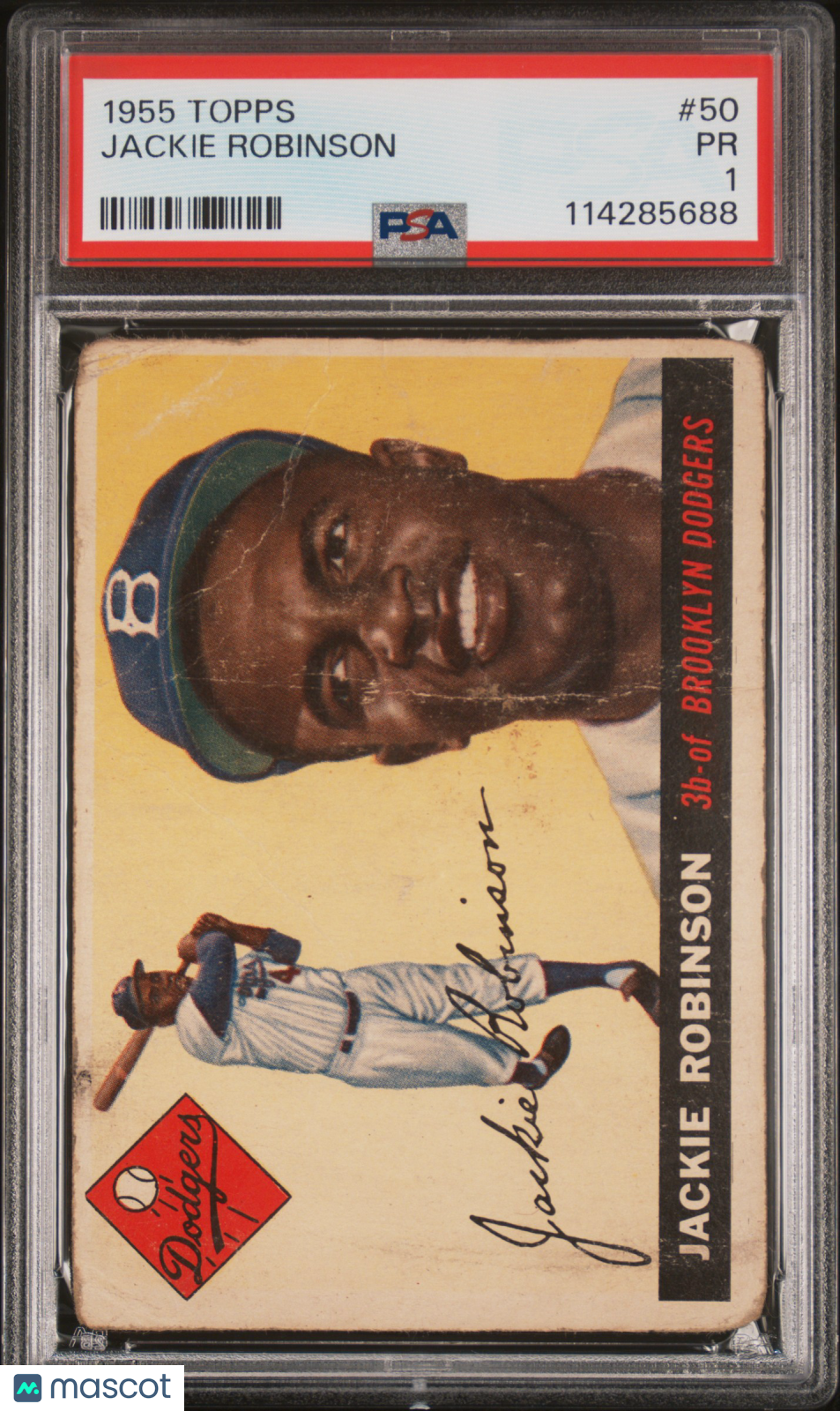 1955 Topps Jackie Robinson #50 PSA 1